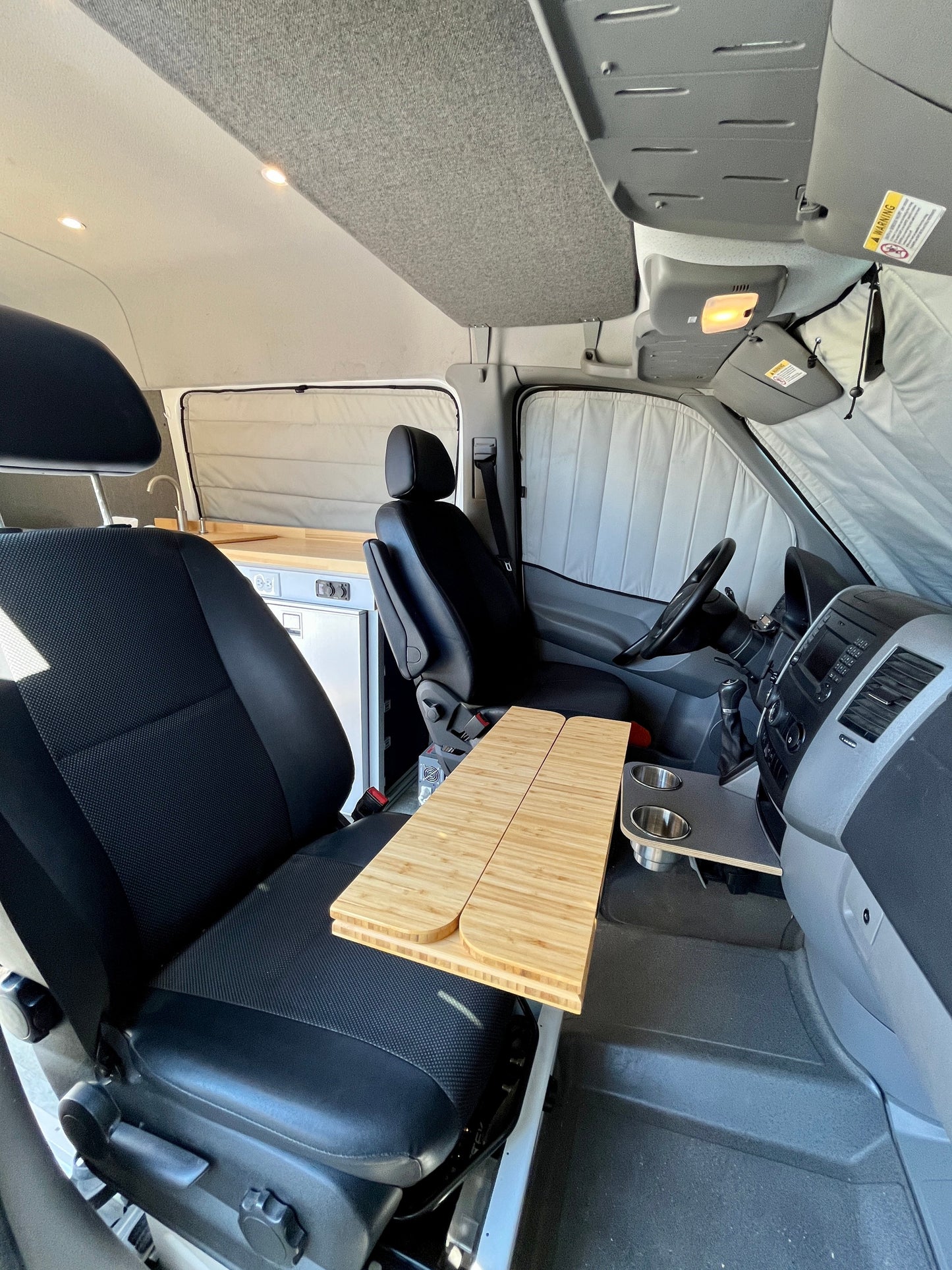 Slim Folding Bamboo Lagun Table 1/2" Thick For Camper Vans and RVs