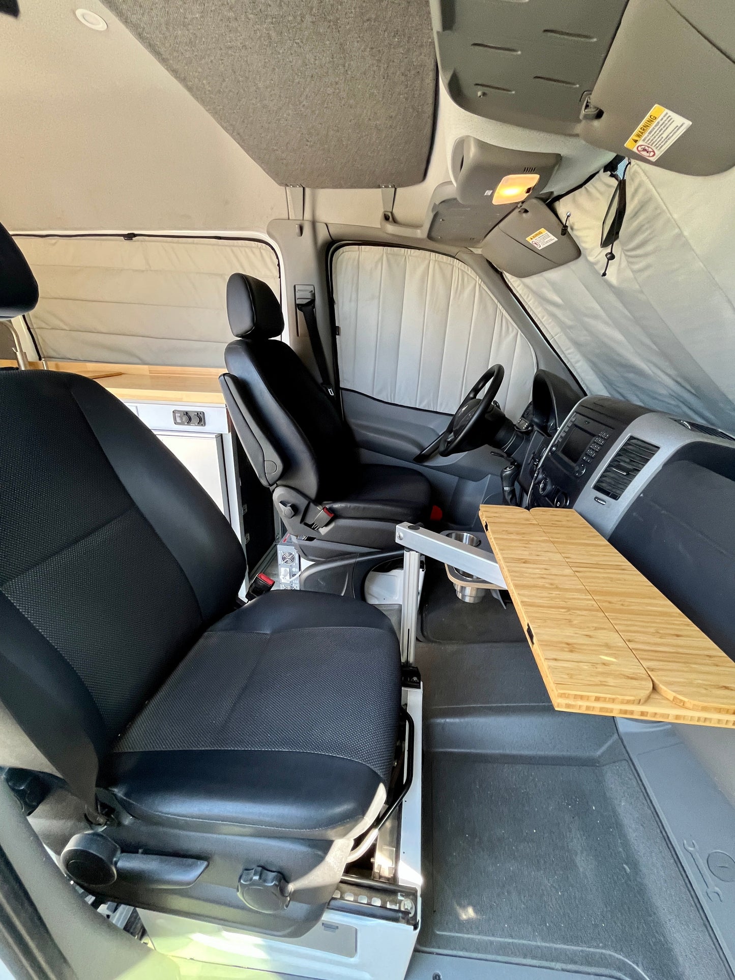 Slim Folding Bamboo Lagun Table 1/2" Thick For Camper Vans and RVs