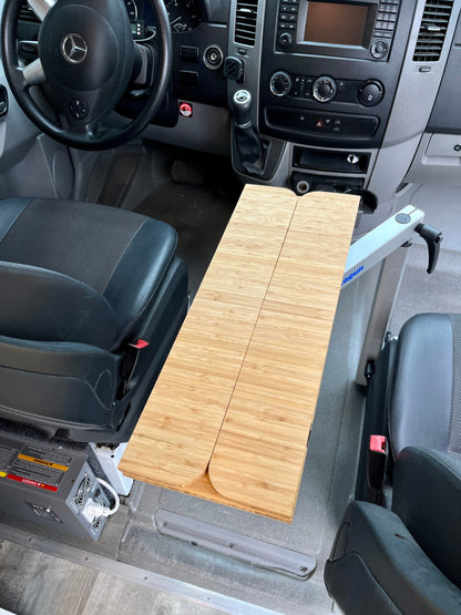 Slim Folding Bamboo Lagun Table 1/2" Thick For Camper Vans and RVs