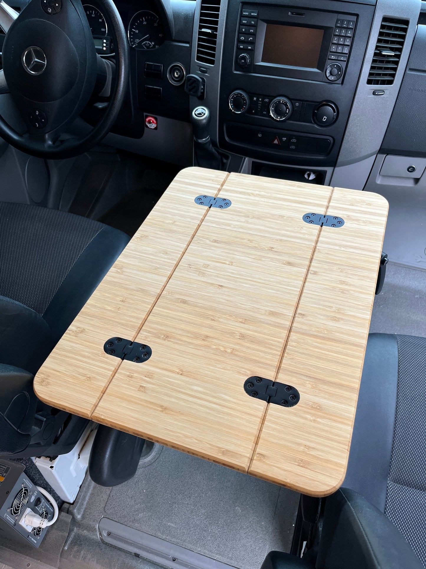 Slim Folding Bamboo Lagun Table 1/2" Thick For Camper Vans and RVs