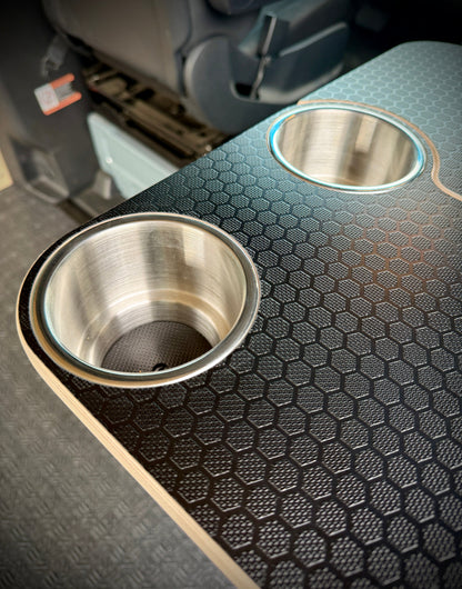 Hex-Duo Folding Black Hex Lagun Table 3/4" For Camper Vans and RVs