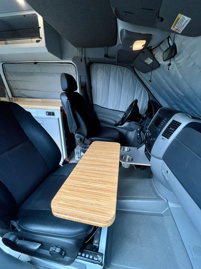 Slim Half Folding Bamboo Lagun Table 1/2" Thick For Camper Vans and RVs