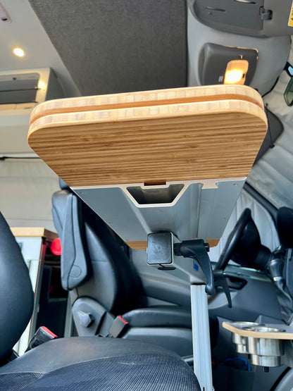 Slim Half Folding Bamboo Lagun Table 1/2" Thick For Camper Vans and RVs