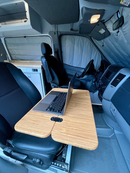 Slim Half Folding Bamboo Lagun Table 1/2" Thick For Camper Vans and RVs