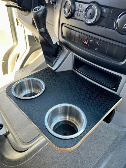 Mercedes Sprinter NCV3 06-18 Black Hex Cup Holder Snack Tray