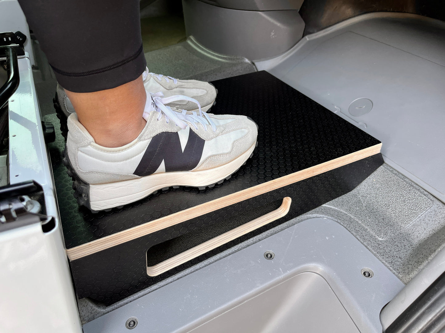 Mercedes-Benz Sprinter Black Hex Passenger Foot Platform Camper Van Stool