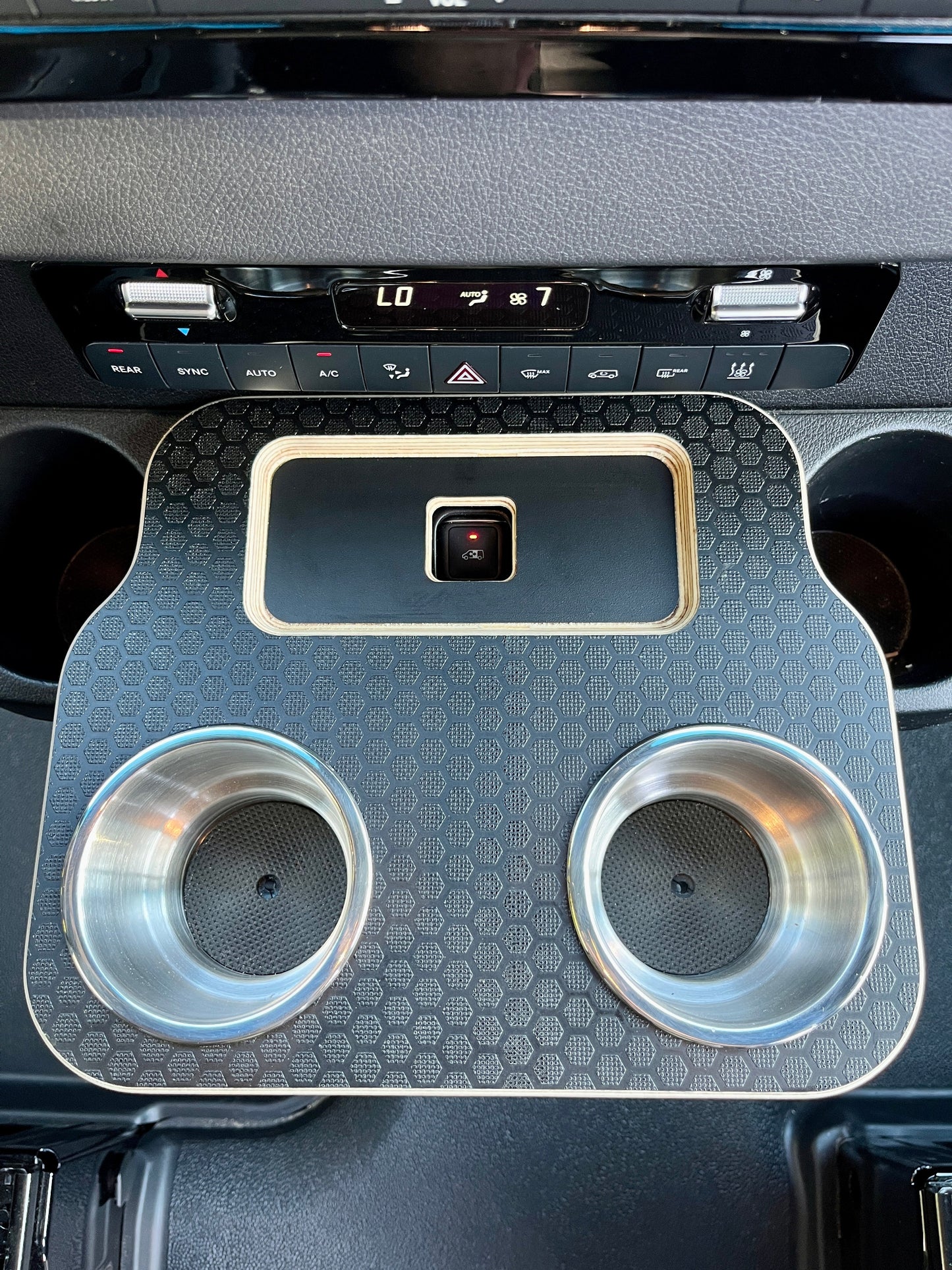 Mercedes Sprinter VS30 19-Current Black Hex Cup Holder Snack Tray