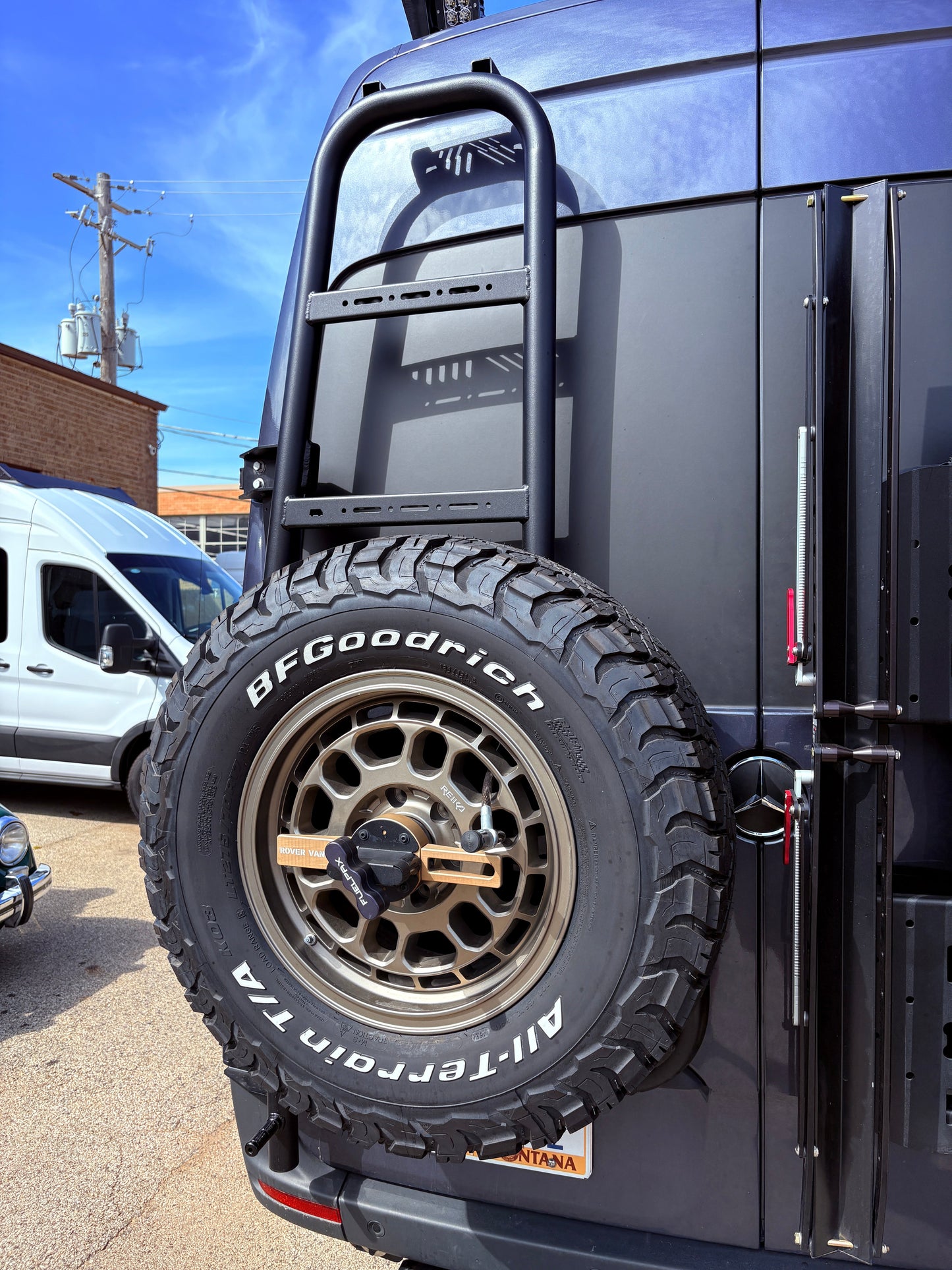 Rover Vans Rear Ladder / Tire Carrier for Mercedes Sprinter