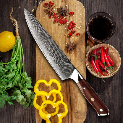 Splendor Knife Set 4 Piece VG10 Damascus Steel with Pakkawood Handle & Sheath