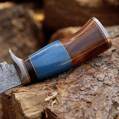 Champion Hunting Knife with Exotic Rosewood & Bone Handle