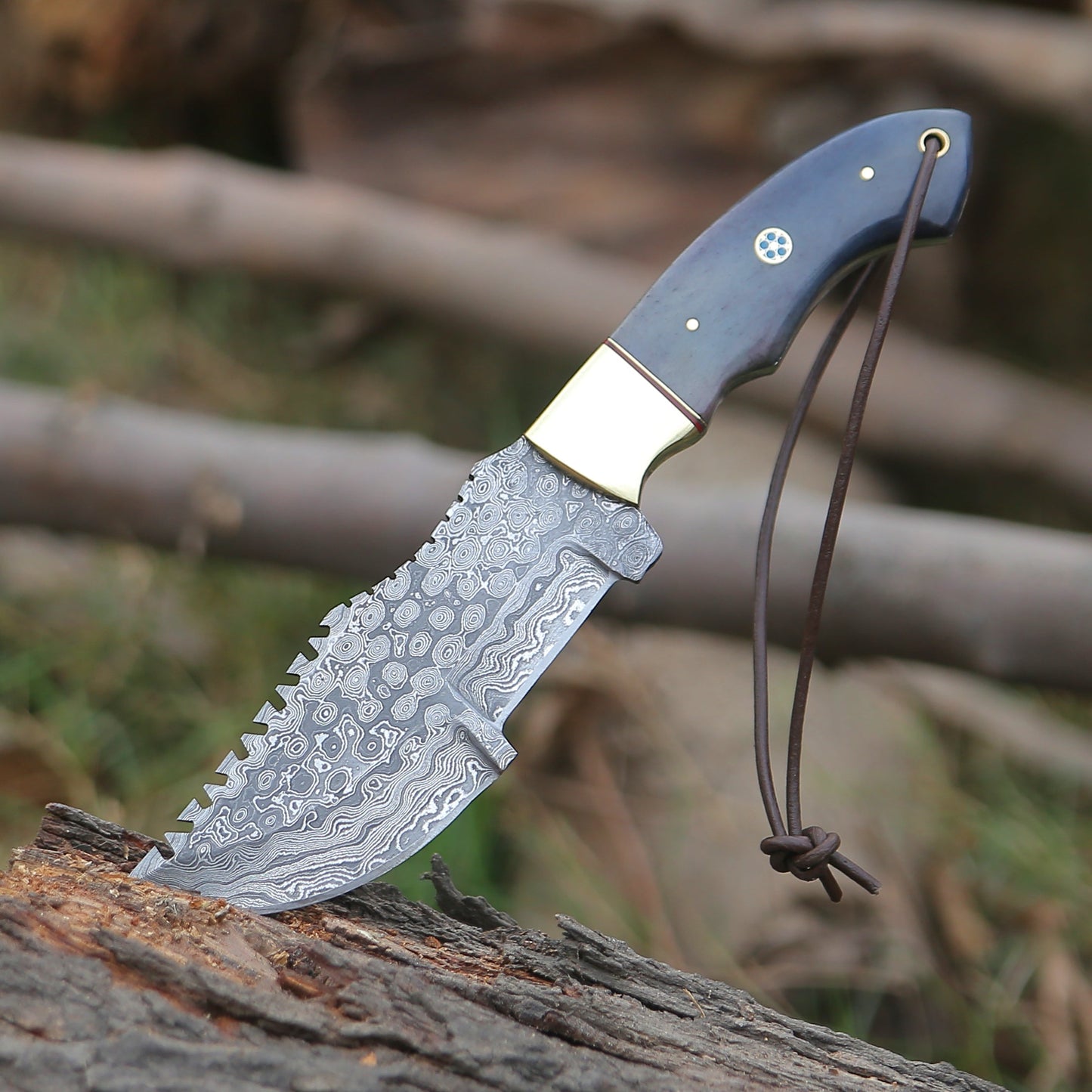 ShadowRidge Damascus Steel Premium Tracker Knife