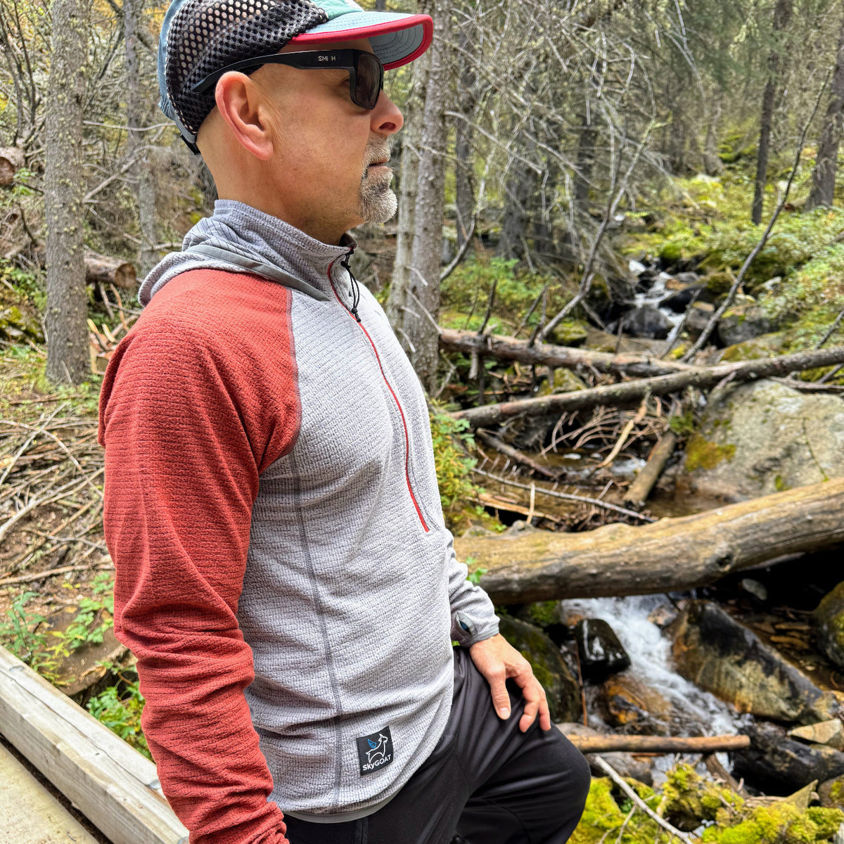 Men's Half-Zip Hooded Pullover AIR 70