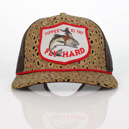 YIPPY KI YAY Fish Rodeo 6-Panel Meshback Rope Cap