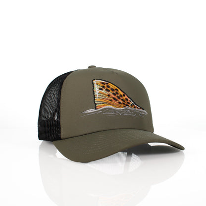 Brown Trout Tail Mesh Back 5-Panel Cap