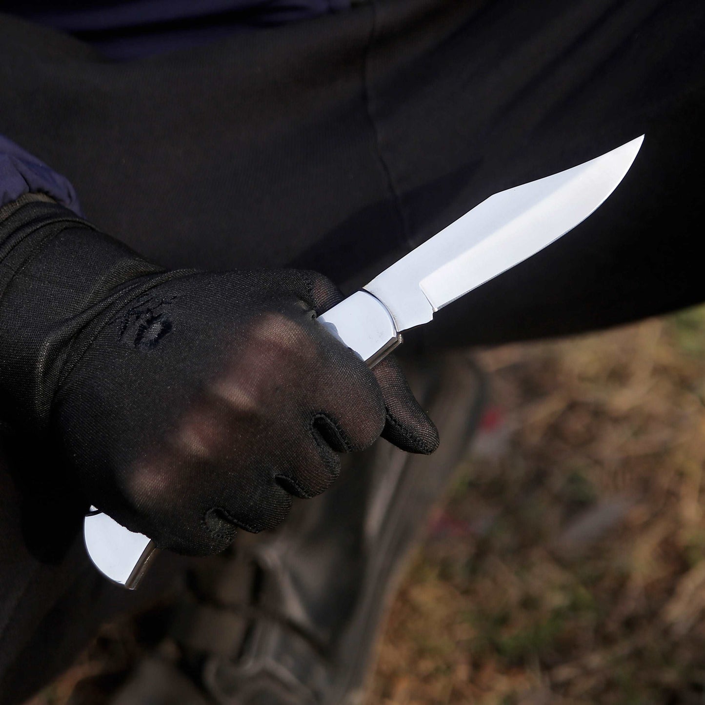 Handmade Custom Pocket Knife with Diamond Wood Handle & Sheath Personalized