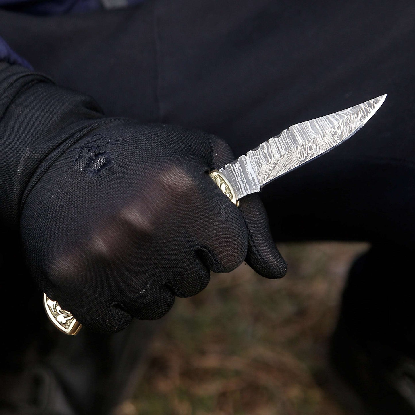 Expedition Damascus Folding Pocket Knife with Pakka Wood Handle