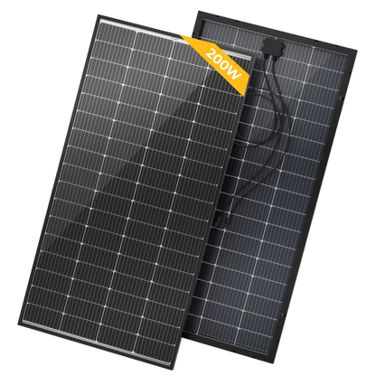 BougeRV 200 Watt Rigid Bifacial 10BB Mono Solar Panel