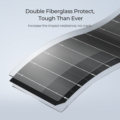 BougeRV Arch 200 Watt Fiberglass Curved Solar Panel