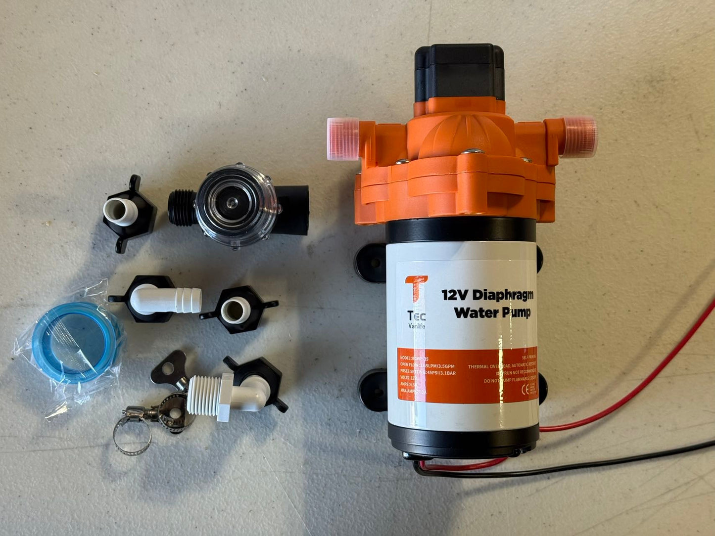 12V Diaphragm Water Pump 3.5GPM