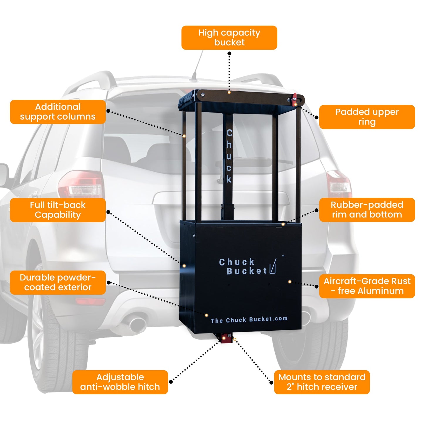 PREORDER Chuck Bucket Hitch-Mounted Ski & Snowboard Carrier