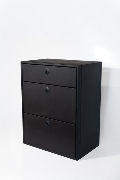 28" Three Drawer Base Cabinet (Shallow) - 28" x 18" x 36"