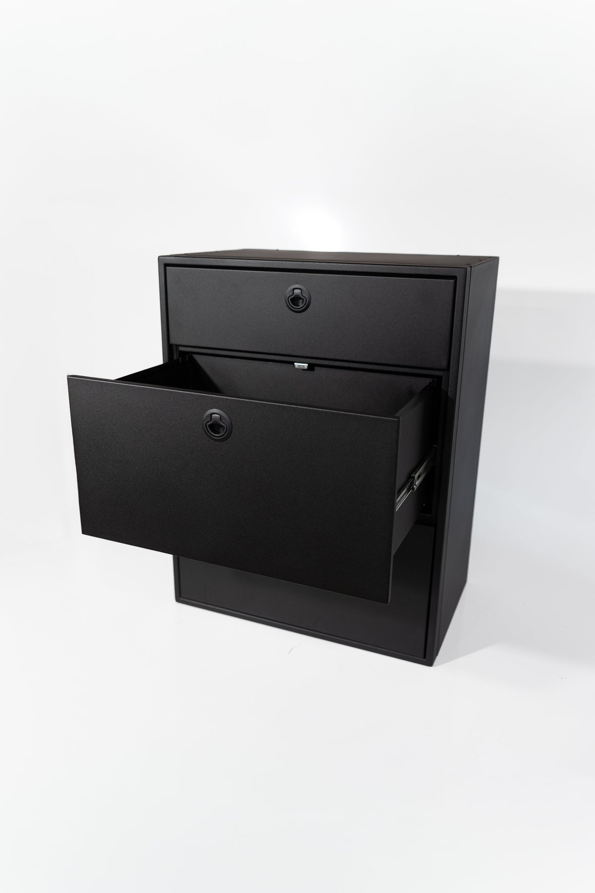 28" Three Drawer Base Cabinet (Shallow) - 28" x 18" x 36"