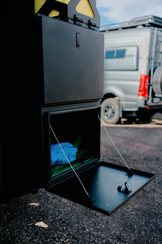 Exterior Box with Drop Down Door