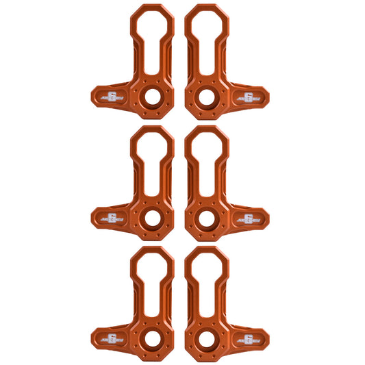 L-SHAPED ROOF LOCKS - JL/JT JEEP (Set of 6) ORANGE