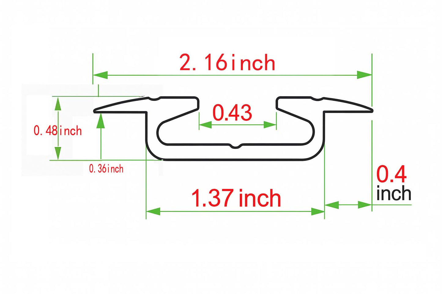Flanged L Track "BEEFY" - Anodized Matte Black
