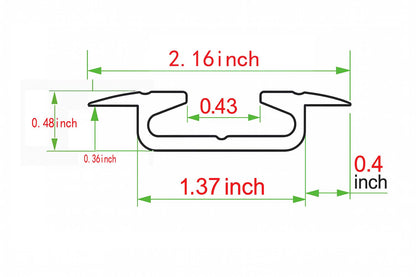 Flanged L Track "BEEFY" - Anodized Matte Black