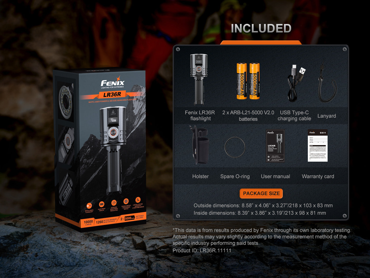 Fenix LR36R White Laser Searching Flashlight