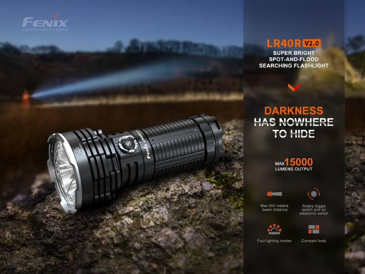 Fenix LR40R V2.0 Rechargeable LED Searchlight