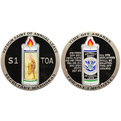 LL-001 Secretary Mayorkas Patron Saint CBP HSI CIS FEMA ICE Border Patrol Challenge Coin