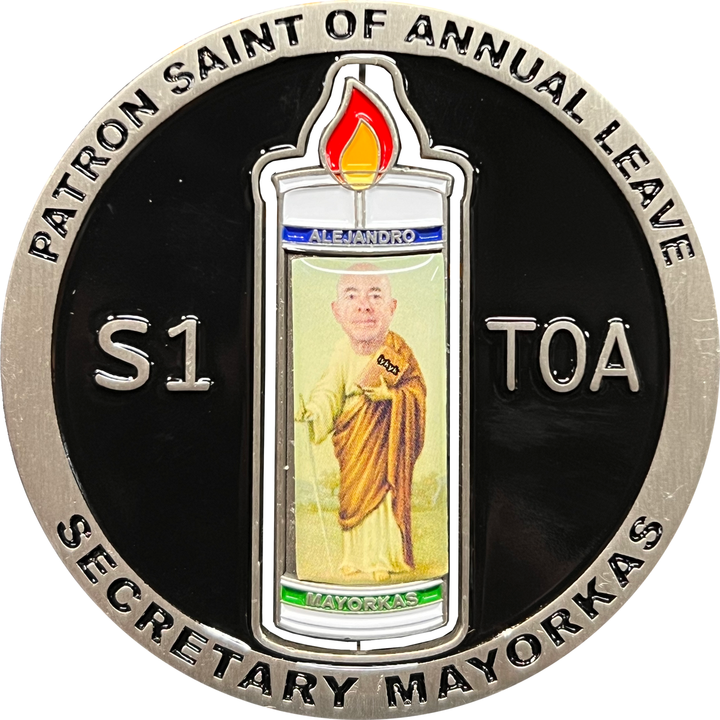 LL-001 Secretary Mayorkas Patron Saint CBP HSI CIS FEMA ICE Border Patrol Challenge Coin