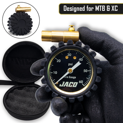 MBX-60 Presta Tire Pressure Gauge for Bikes (Max 60 PSI) | MTB & XC Series