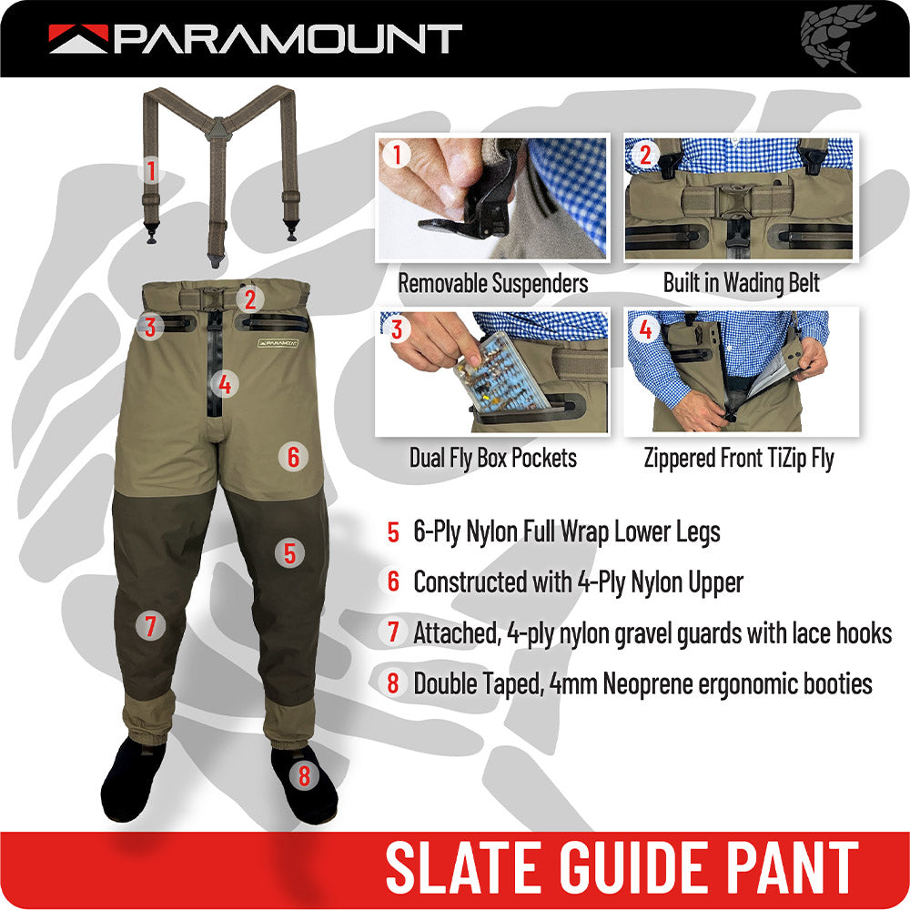 SLATE Zippered Waist High Guide Pant