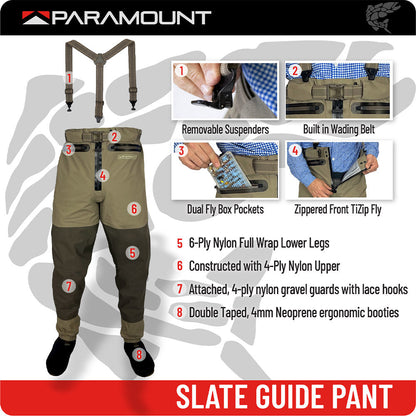 SLATE Zippered Waist High Guide Pant