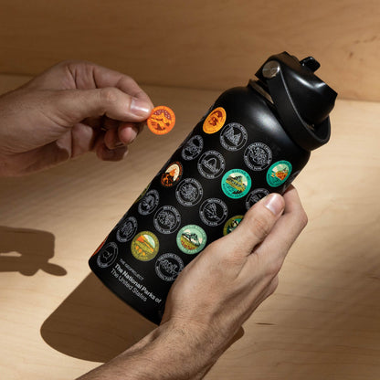 Insulated National Park Sticker Bottle - Black