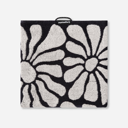 Organic Cotton Beach Towel: Lazy Daisy Black