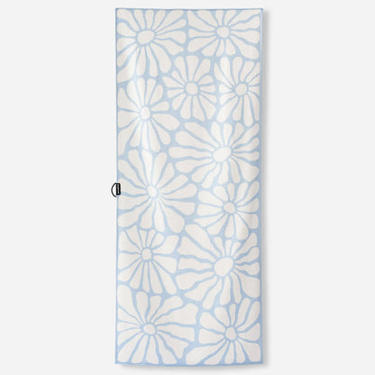 Organic Cotton Travel Towel: Lazy Daisy Coastal Blue