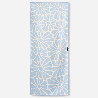 Organic Cotton Travel Towel: Lazy Daisy Coastal Blue