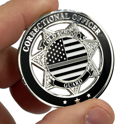 BL5-004 Can't Fix Stupid Old School Prison Guard Correctional Officer CO Corrections Thin Gray Line Challenge Coin