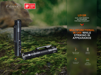 Fenix LD12R Dual Light Flashlight - 600 Lumens