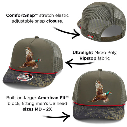 Pheasant Upland 5-Panel Trucker Rope Cap