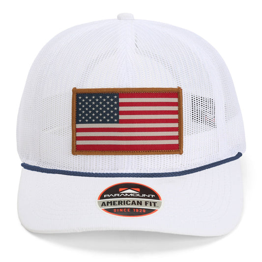 Vintage All Mesh American Flag Rope Cap