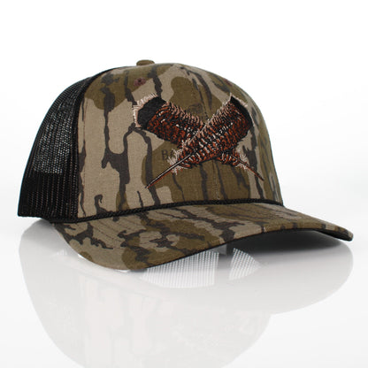 Mossy Oak Bottomland Turkey Feather Meshback Cap