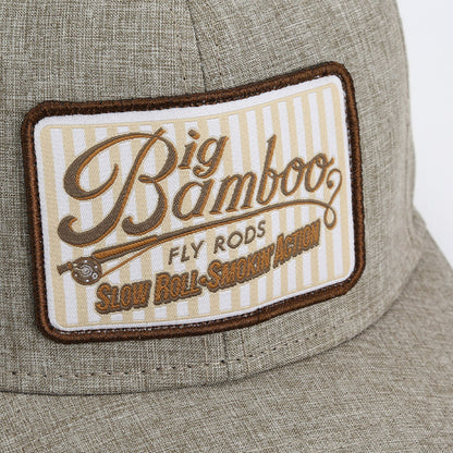 Big Bamboo Fly Rod Heathered 6-Panel Fly Fishing Patch Cap