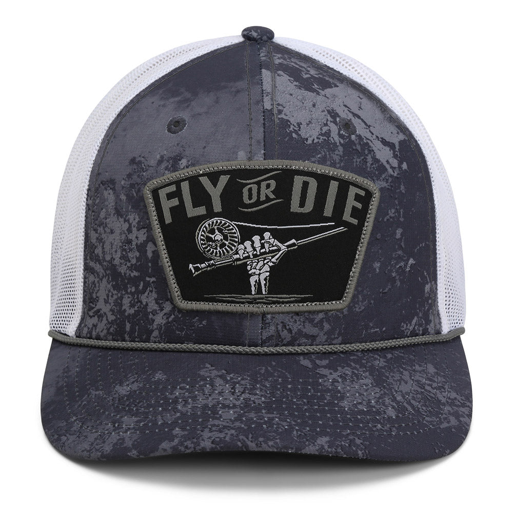 Fly or Die Hat Fly Fishing Mesh Back Rope Cap