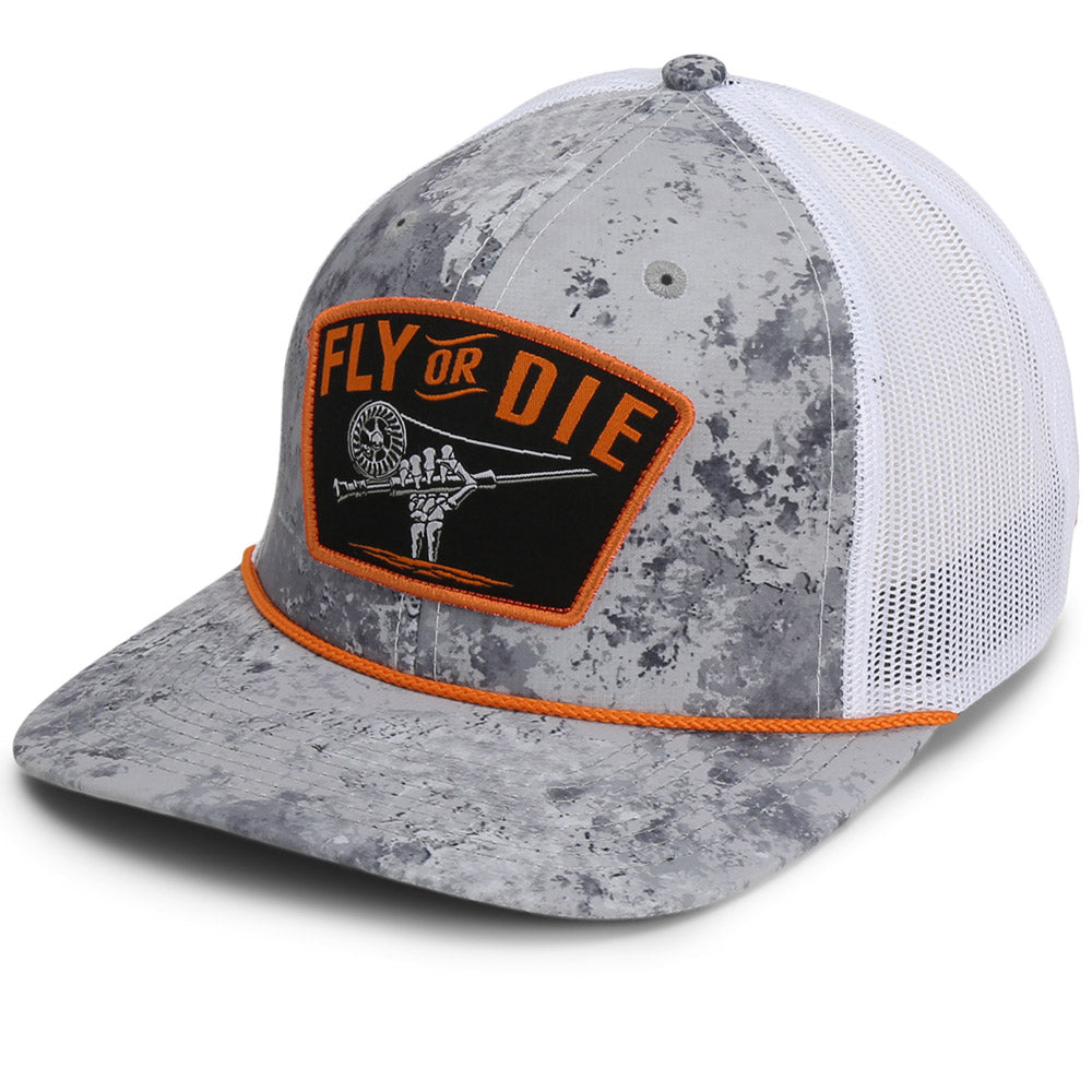 Fly or Die Hat Fly Fishing Mesh Back Rope Cap