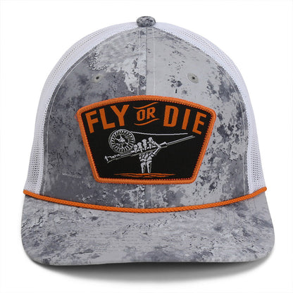 Fly or Die Hat Fly Fishing Mesh Back Rope Cap